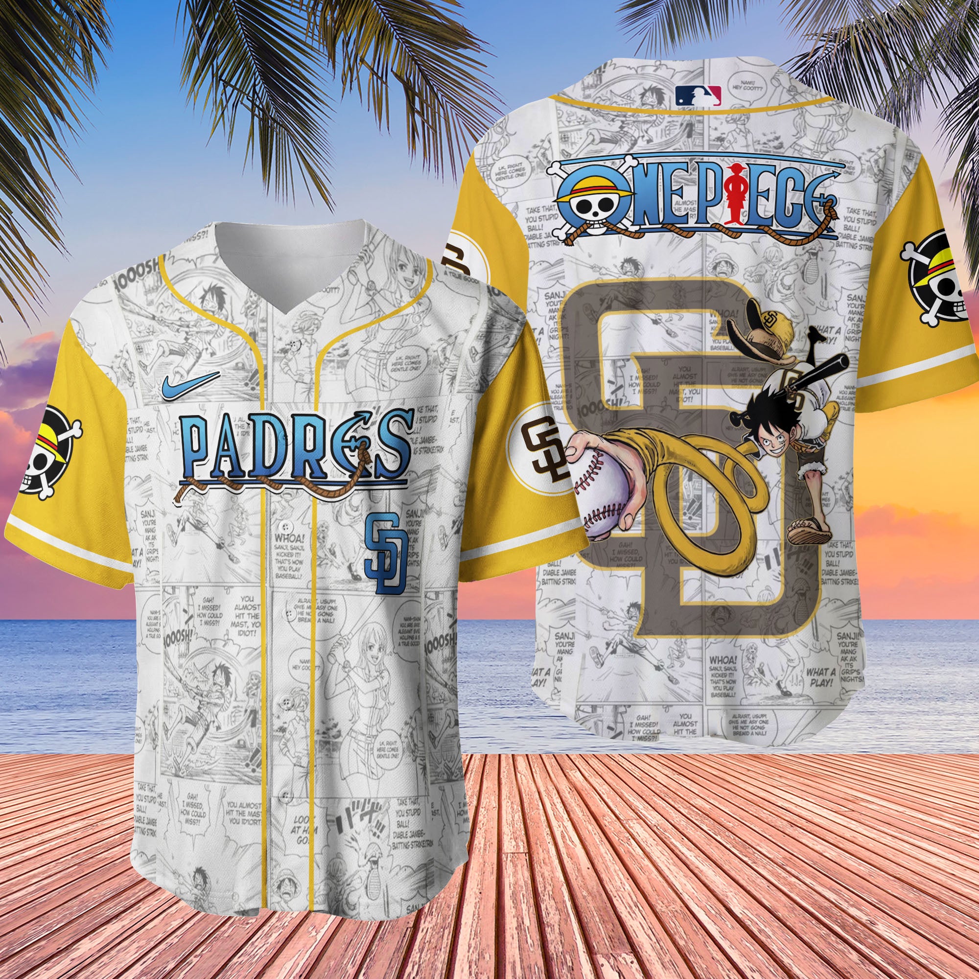 San Diego Padres One Piece Night Game Yellow Jersey