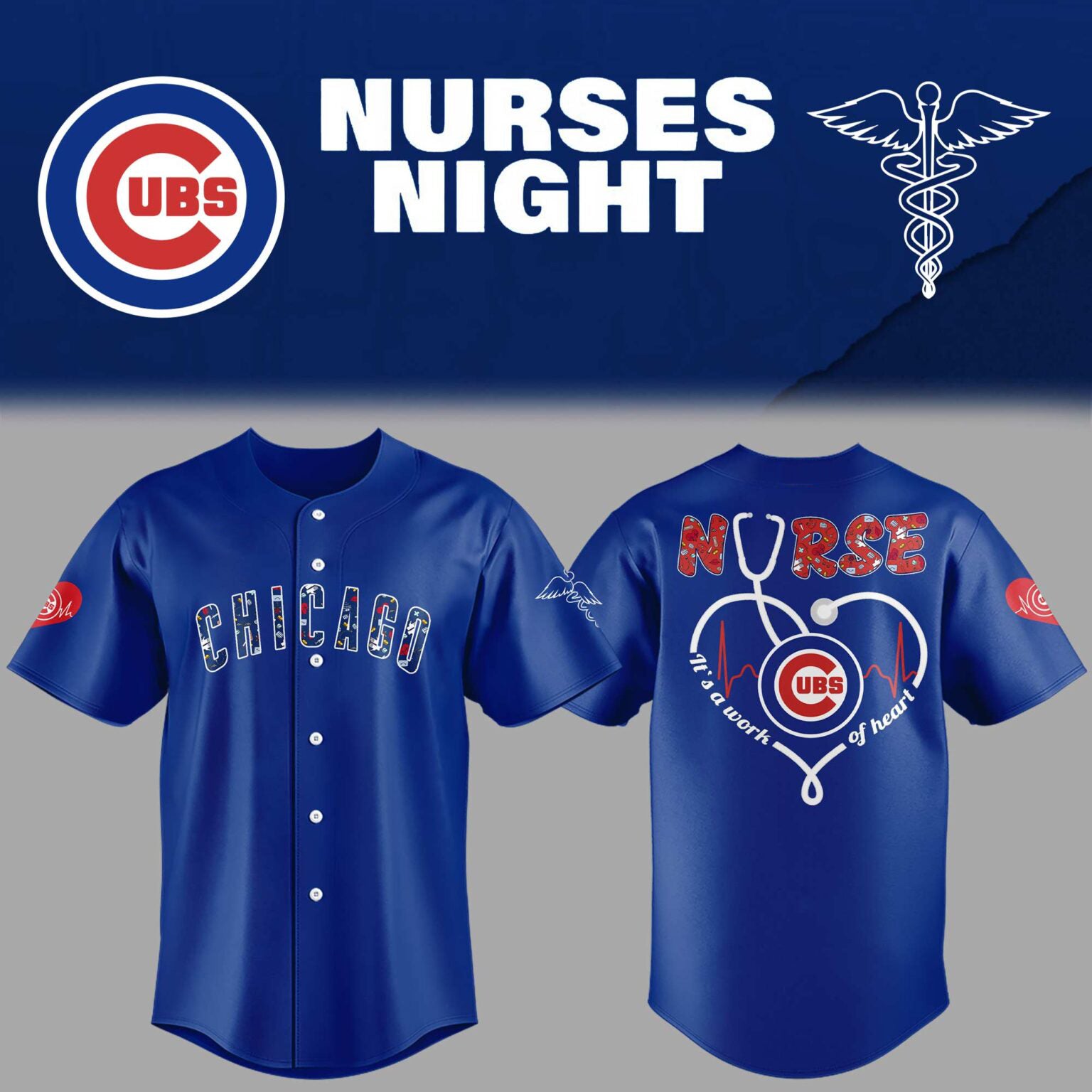 Limited Edition Chicago Cubs Nurses Night Jersey 