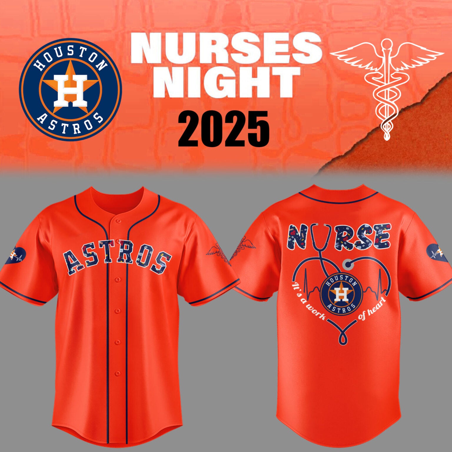 Limited Edition Houston Astros Nurses Night Jersey 