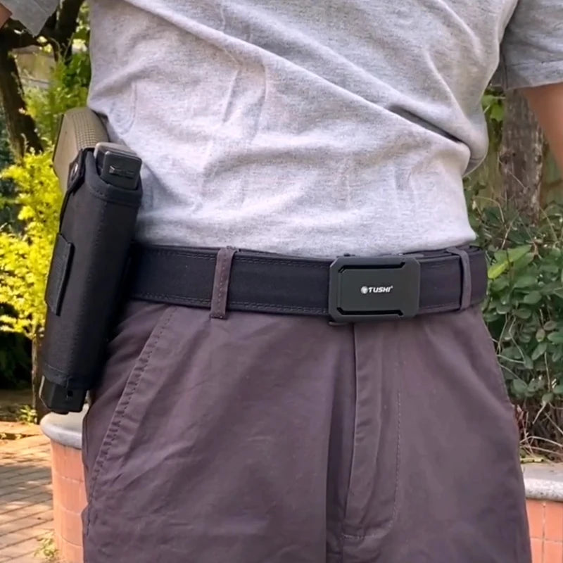 VATLTY Military Tactical Belt – Sturdy Nylon with Metal Automatic Buckle, Police Duty and Outdoor IPSC Accessories for Men