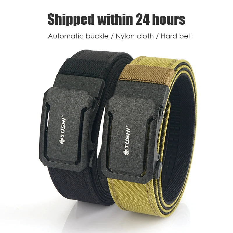 VATLTY Military Tactical Belt – Sturdy Nylon with Metal Automatic Buckle, Police Duty and Outdoor IPSC Accessories for Men