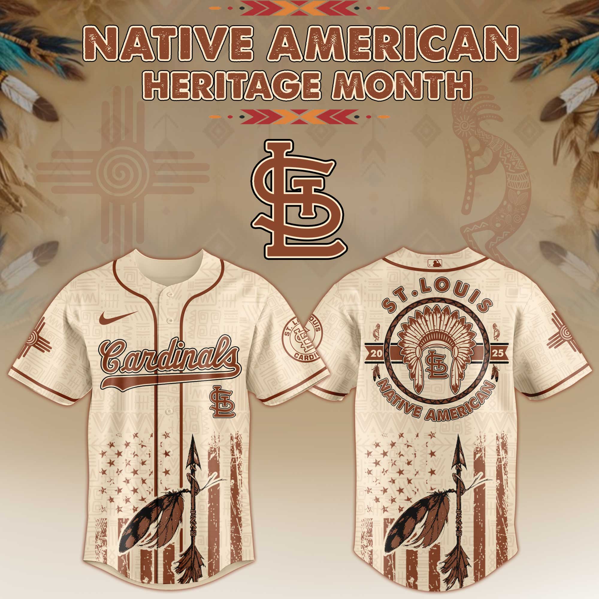 St.Louis Cardinals Native American Heritage Month Jersey 