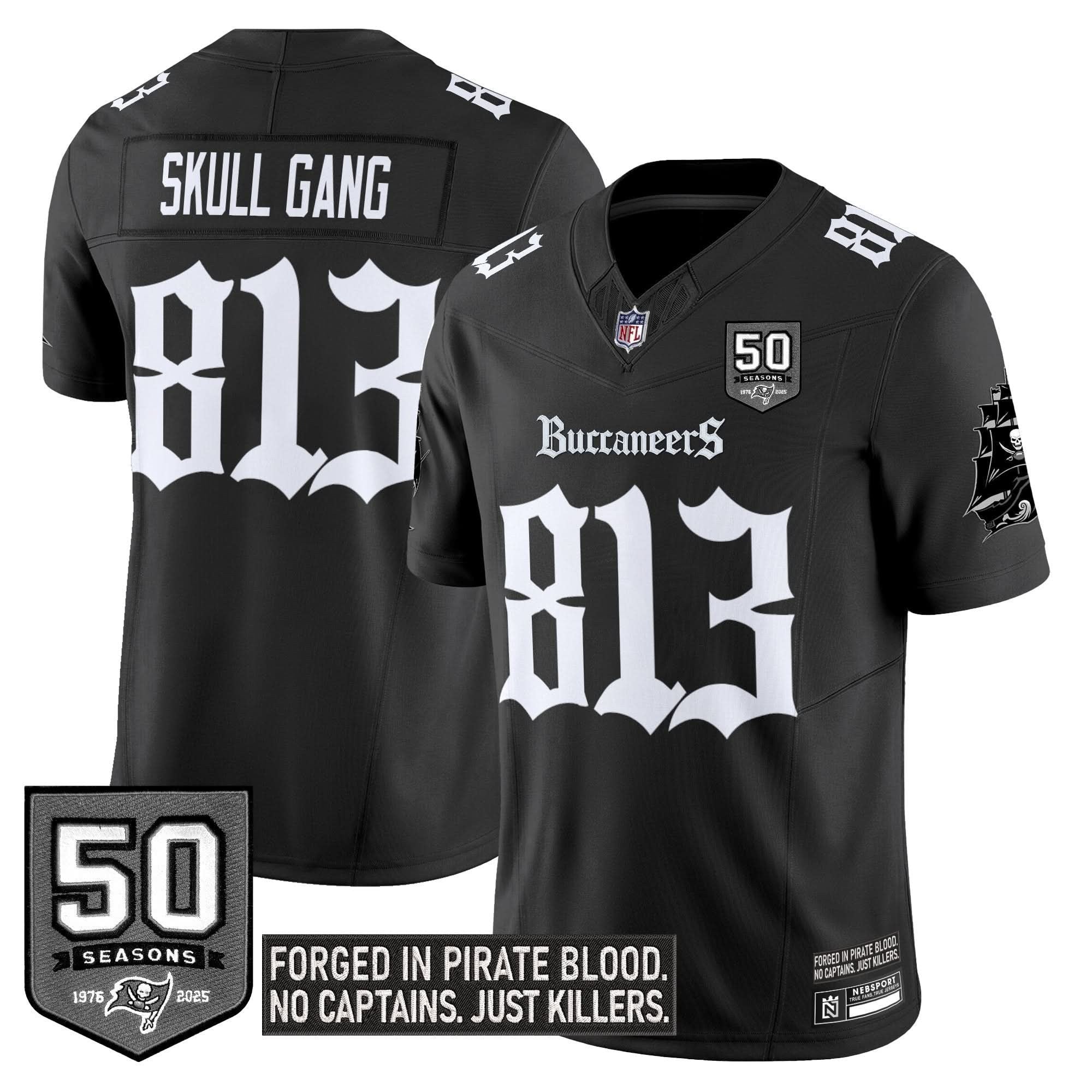 Tampa Bay Buccaneers 'Gothic Pirate Shadows Edition' Limited Jersey - All Stitched